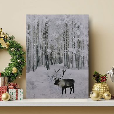 LumaBase LED Still Winter Night Lighted Wall Art