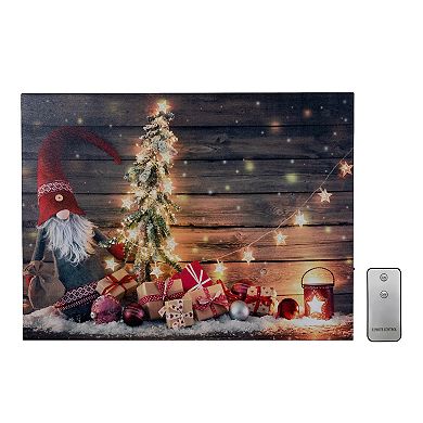 LumaBase Gnome For The Holidays Lighted Wall Art