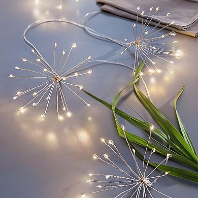 LumaBase Battery Operated LED Starburst Garland String Lights