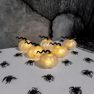 LumaBase 6-Pack Light-Up Mercury Glass Pumpkins