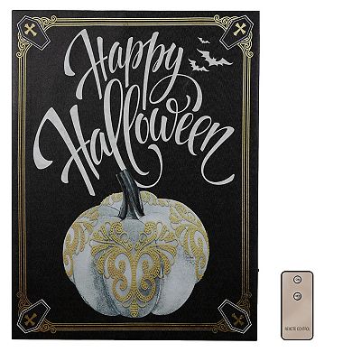 LumaBase Happy Halloween Pumpkin Lighted Wall Art