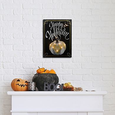 LumaBase Happy Halloween Pumpkin Lighted Wall Art