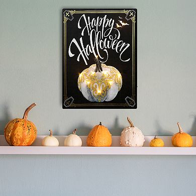 LumaBase Happy Halloween Pumpkin Lighted Wall Art