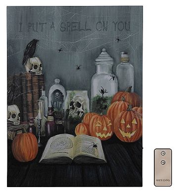 LumaBase Halloween Spell Lighted Wall Art