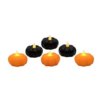LumaBase Lighted Pumpkins 6 pc Set