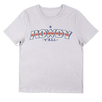 Juniors' Western Howdy Graphic Tee