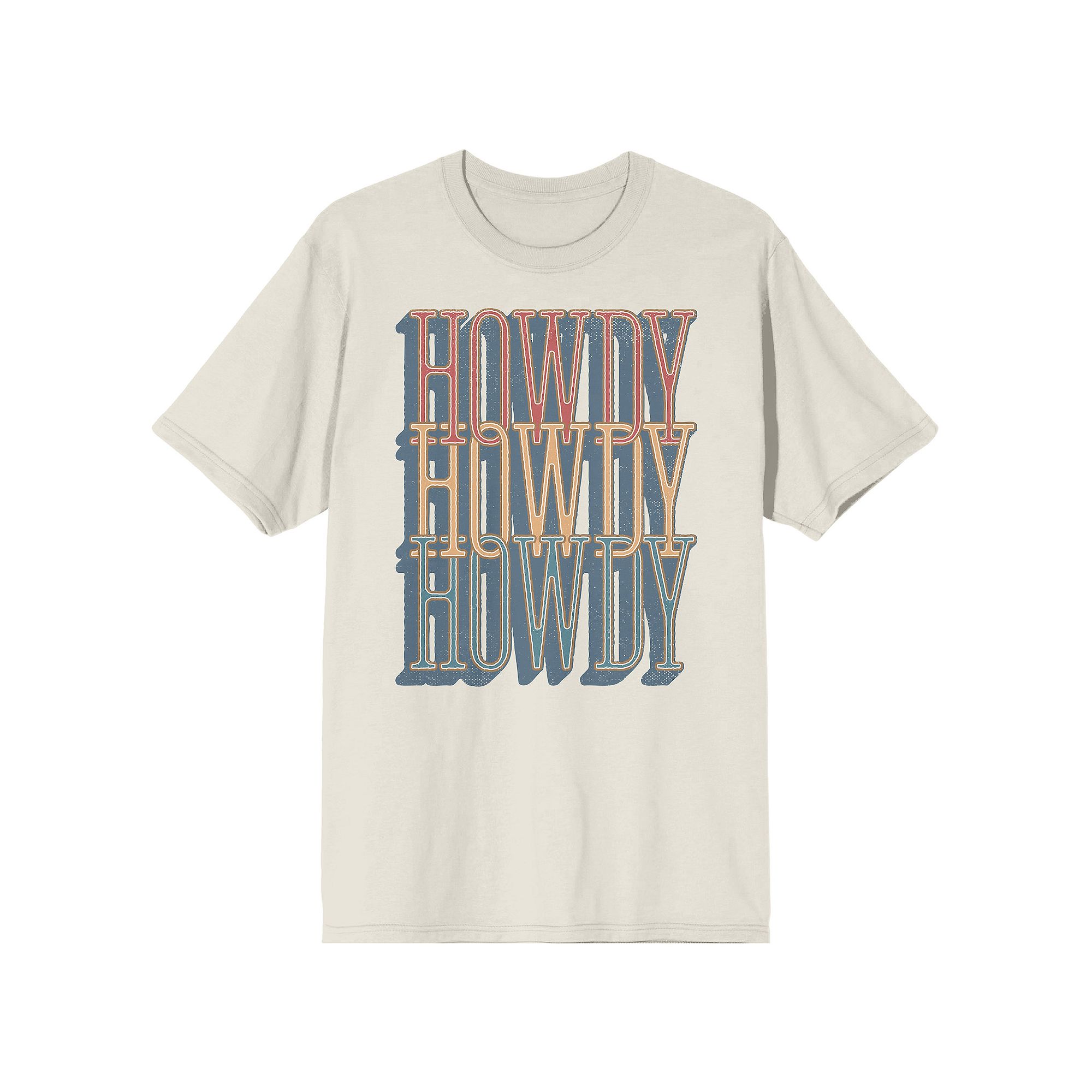 Juniors Western Howdy Repeat Text Graphic Tee, Girls, Size: Small, Off Wh