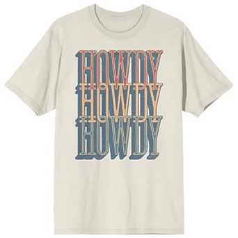 Juniors' Western Howdy Repeat Text Graphic Tee