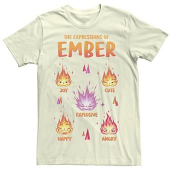 Disney / Pixar's Elemental Men's The Expressions Of Ember Graphic Tee