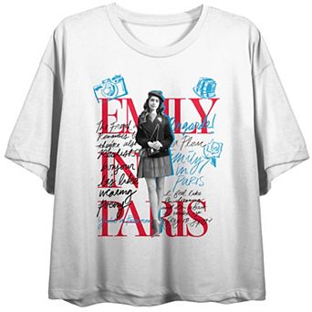 Juniors' Emily in Paris Sketch Art Graphic Tee