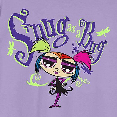 Juniors' Growing Up Creepie Snug As A Bug Graphic Tee