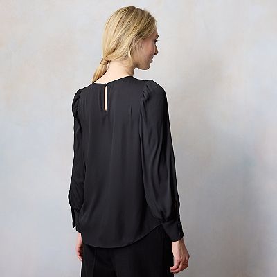 Women's LC Lauren Conrad Long Puff Sleeve Popover Blouse