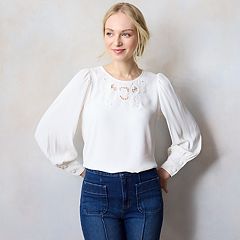 Womens White LC Lauren Conrad Shirts & Blouses - Tops, Clothing