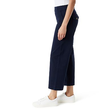 Petite Gloria Vanderbilt Shape Effect Pull-On Wide Leg Crop Pants