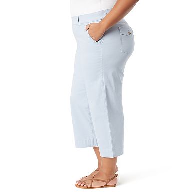 Plus Size Gloria Vanderbilt Shape Effect Pull-On Wide Leg Crop Pants
