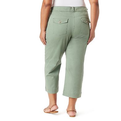 Plus Size Gloria Vanderbilt Shape Effect Pull-On Wide Leg Crop Pants