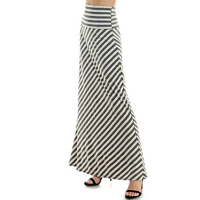 Juniors' Lily White Knit Maxi Skirt