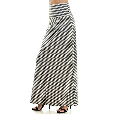 Juniors' Lily White Knit Maxi Skirt