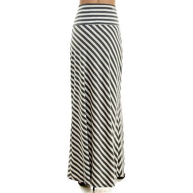 Juniors' Lily White Knit Maxi Skirt