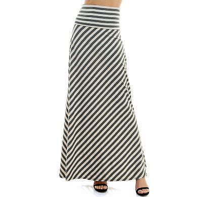 Juniors' Lily White Knit Maxi Skirt