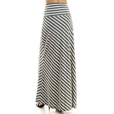 Juniors' Lily White Knit Maxi Skirt