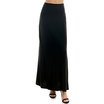 Juniors' Lily White Knit Maxi Skirt