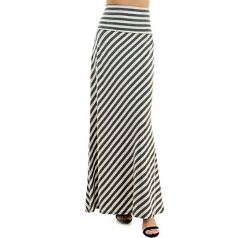 Juniors' Lily White Knit Maxi Skirt