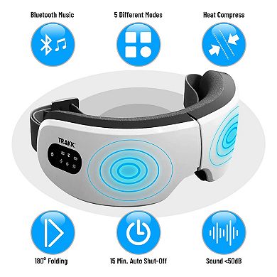 TRAKK Bluetooth Eye Massager with Heat & Vibration
