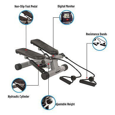 mini stepper with resistance bands walmart