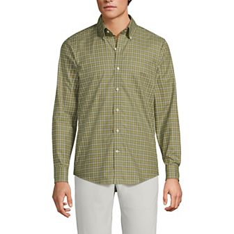 Men's Lands' End Tailored Fit No Iron Twill Long Sleeve Shirt