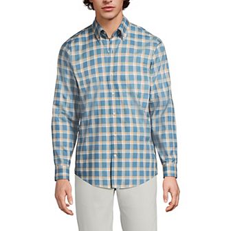 Men's Lands' End Tailored Fit No Iron Twill Long Sleeve Shirt