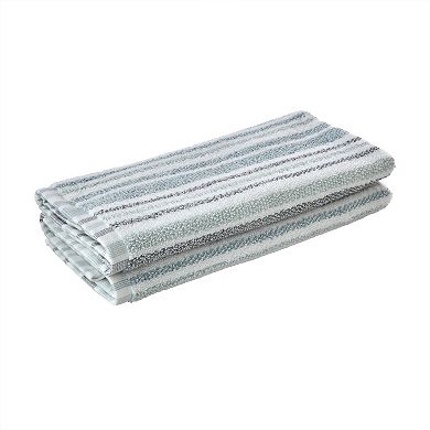 SKL Home Farmhouse Stripe Jacquard 2-Piece Hand Towel Set