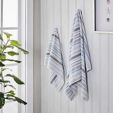 SKL Home Farmhouse Stripe Jacquard 2-Piece Hand Towel Set
