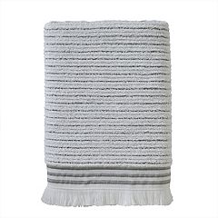 SKL Home Sea Drift Bath Towel, White, Cotton