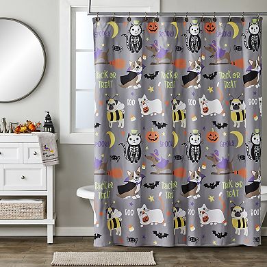 SKL Home Trick or Treat Pets Fabric Shower Curtain