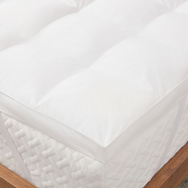 Linenspa 2 inch California Kin Down Alternative Fiber Bed Mattress Topper, White