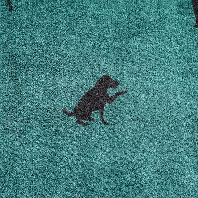 Eddie Bauer Buddy The Dog Print Plush Throw Blanket