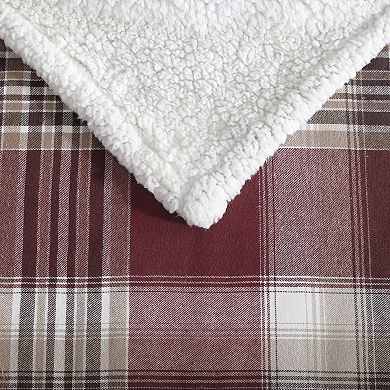 Eddie Bauer Twin Lakes Reversible Plaid Flannel Throw Blanket