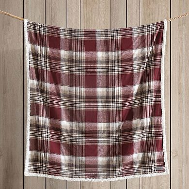 Eddie Bauer Twin Lakes Reversible Plaid Flannel Throw Blanket