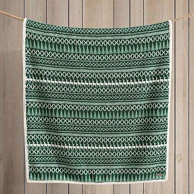 Eddie Bauer Alpine Fair Isle Sherpa Reversible Throw Blanket