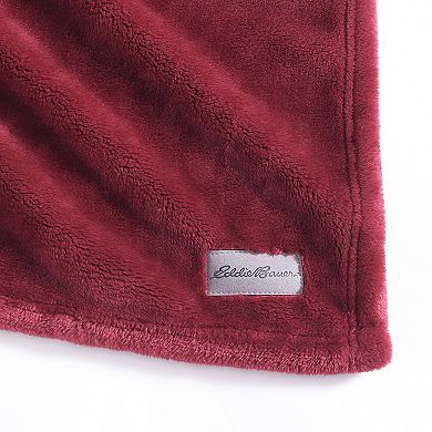 Eddie Bauer Eddie Ultra Lux Plush Red Throw Blanket
