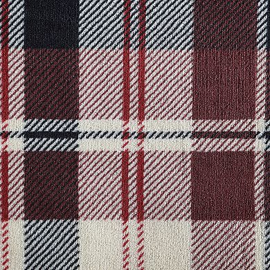 Eddie Bauer Trailhead Red Plaid Sherpa Reversible Throw Blanket