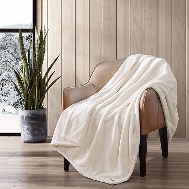 Eddie Bauer EB Faux Fur Natural Throw Blanket