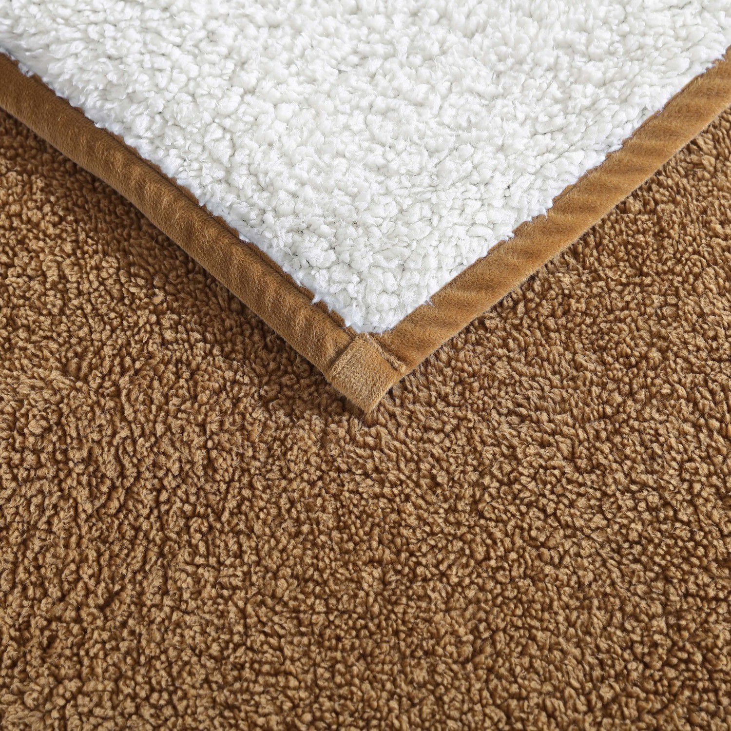 Parure De Lit Polaire Réversible Eddie Bauer - Sherpa Doux & Fausse Peau De Mouton - 127x152 Cm - Beige - 5