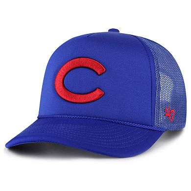 Men's '47 Royal Chicago Cubs Foam Logo Trucker Snapback Hat
