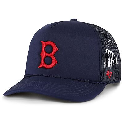 Men's '47 Navy Boston Red Sox Foam Logo Trucker Snapback Hat