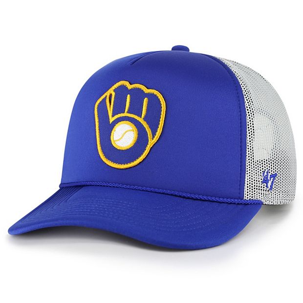 Milwaukee Brewers '47 Foam Logo Trucker Adjustable Hat - Royal