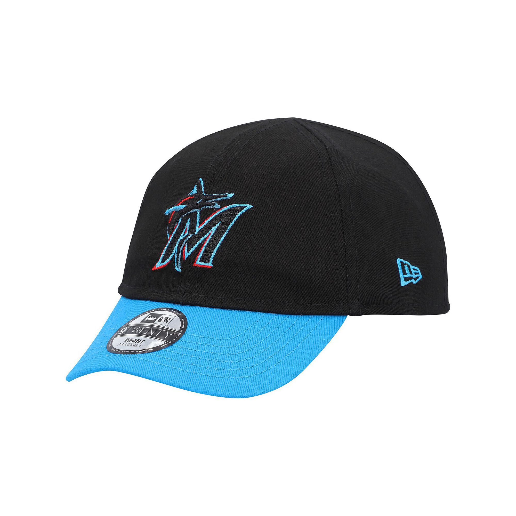 Infant New Era Black Miami Marlins Team Color My First 9TWENTY Flex Hat