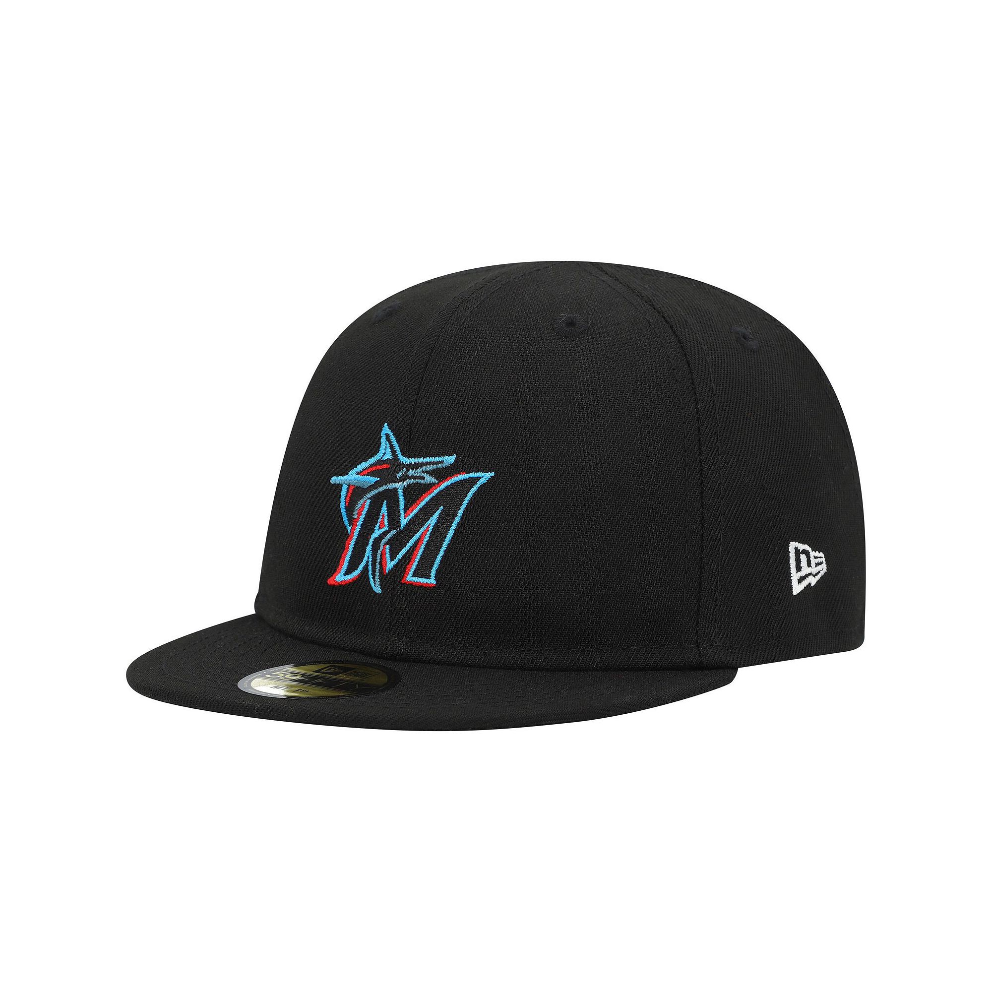 Infant New Era Black Miami Marlins My First 59FIFTY Fitted Hat, Size: 6