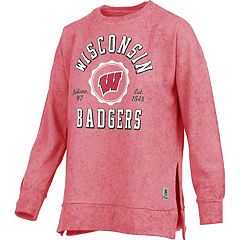 Women's Pressbox Red Wisconsin Badgers Comfy Cord Corduroy Crewneck  Sweatshirt